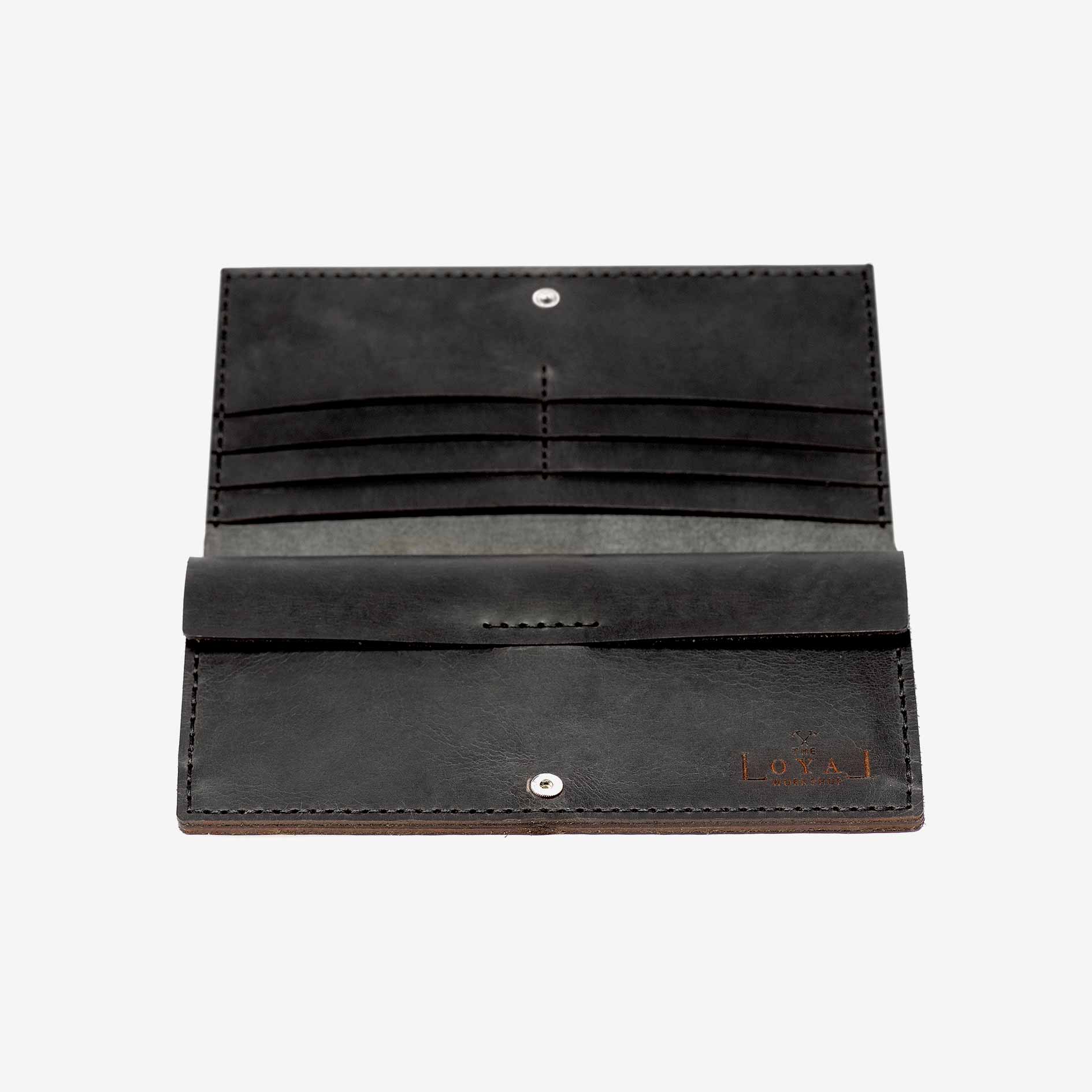 The Loyal Workshop - Black Alongsider Leather Wallet - The Flower Crate
