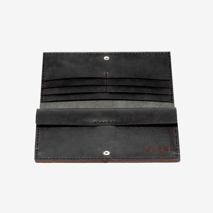 The Loyal Workshop - Black Alongsider Leather Wallet - The Flower Crate