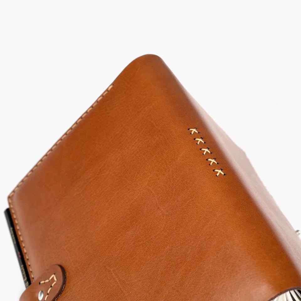 The Loyal Workshop - Cognac Leather Journal Cover Set - The Flower Crate