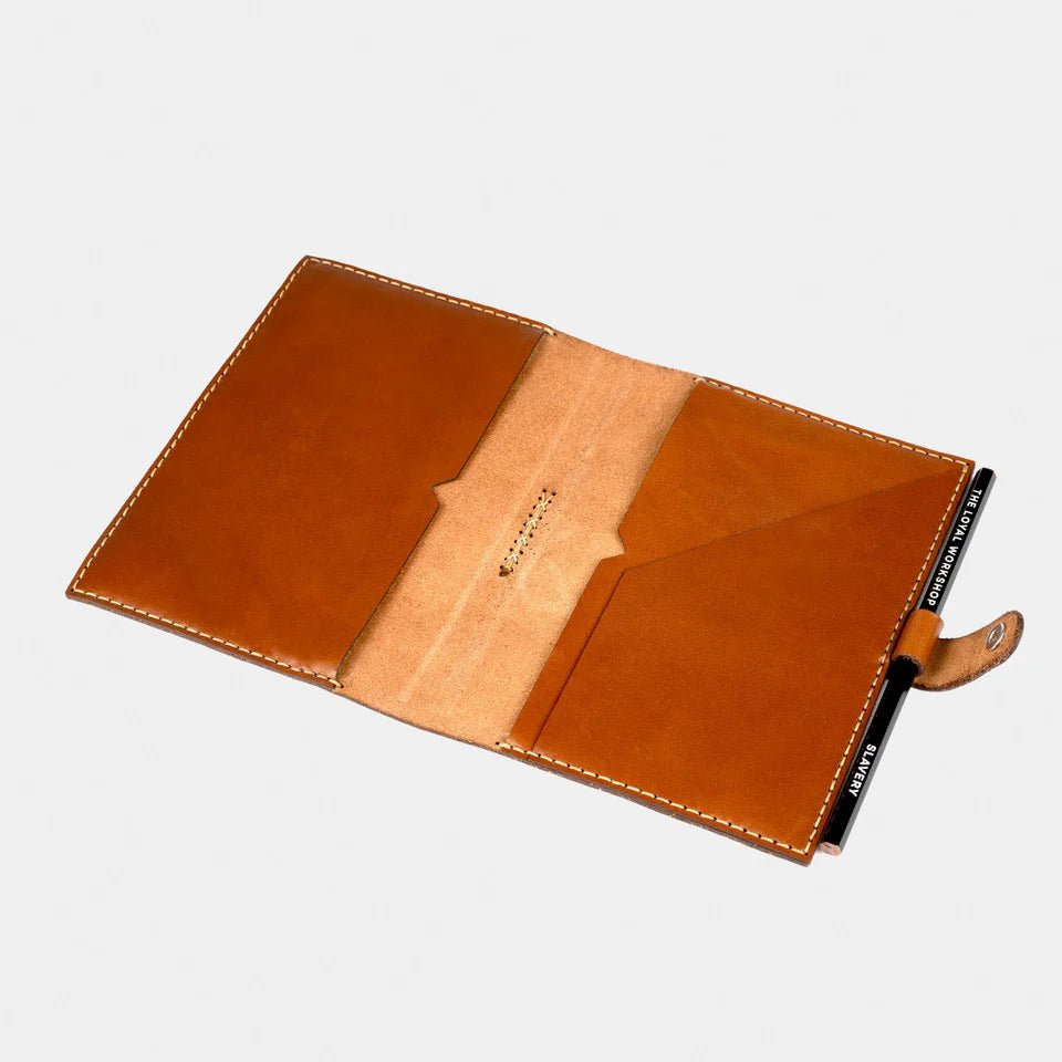 The Loyal Workshop - Cognac Leather Journal Cover Set - The Flower Crate