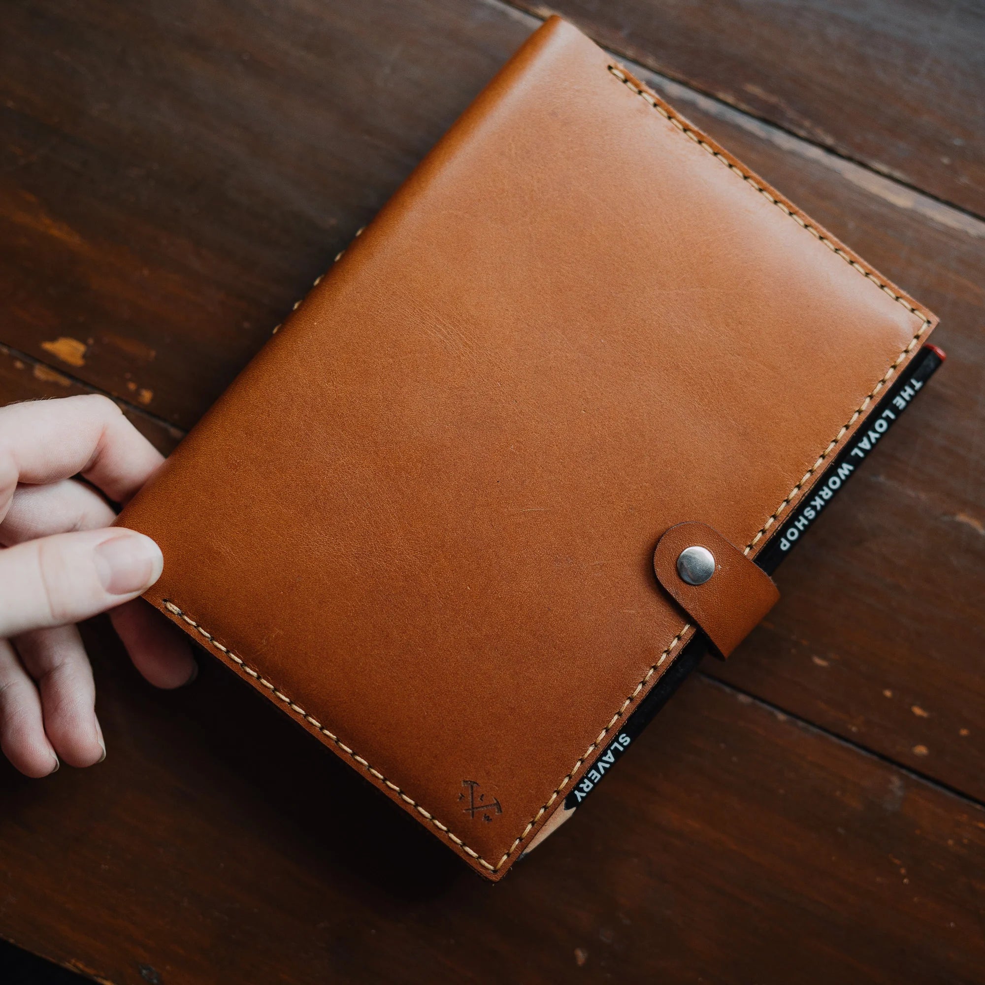 The Loyal Workshop - Cognac Leather Journal Cover Set - The Flower Crate