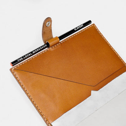 The Loyal Workshop - Cognac Leather Journal Cover Set - The Flower Crate