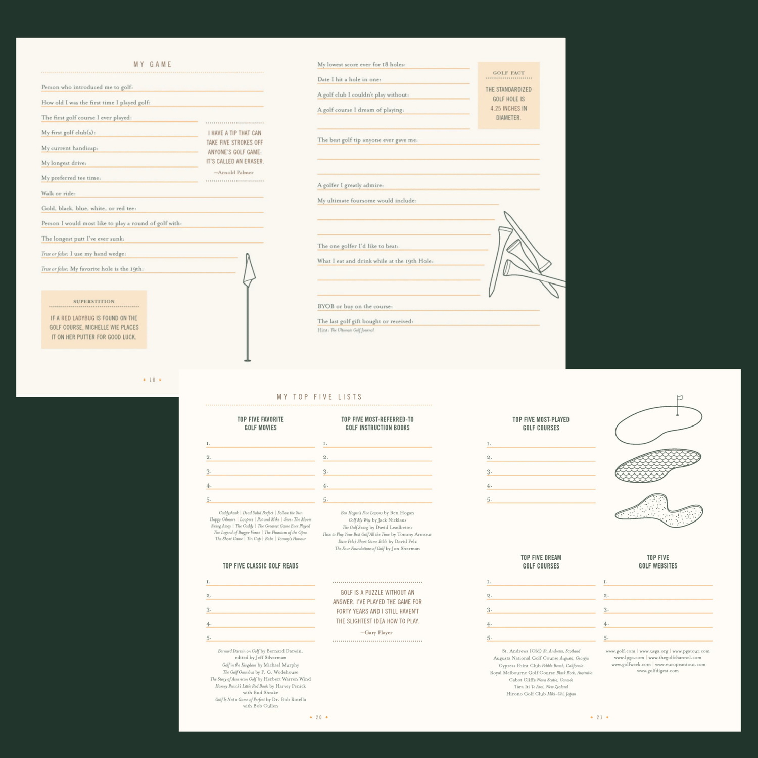 The Ultimate Golf Journal - The Flower Crate