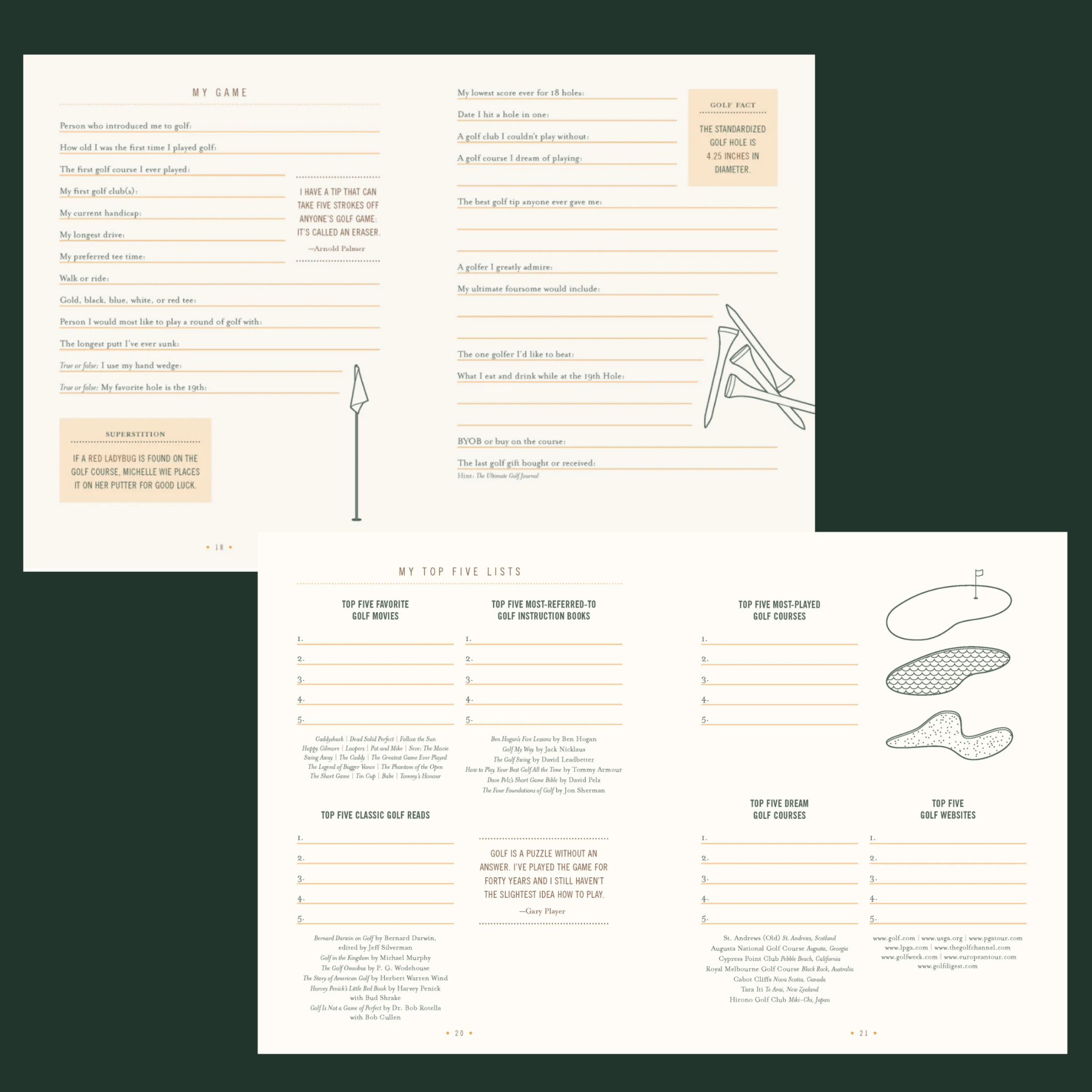 The Ultimate Golf Journal - The Flower Crate