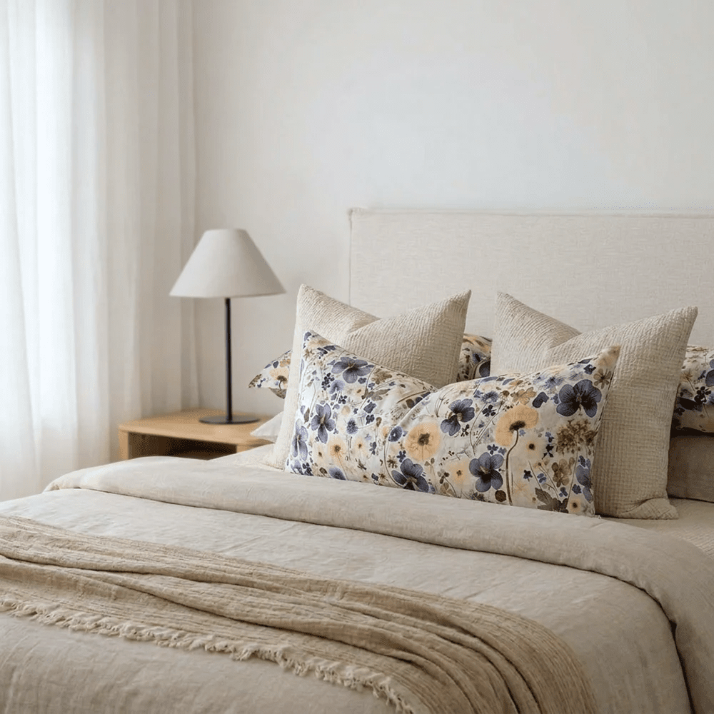 Thread Design x Paper Park - Petal Play Moonbloom Pillowcase Pair - The Flower Crate
