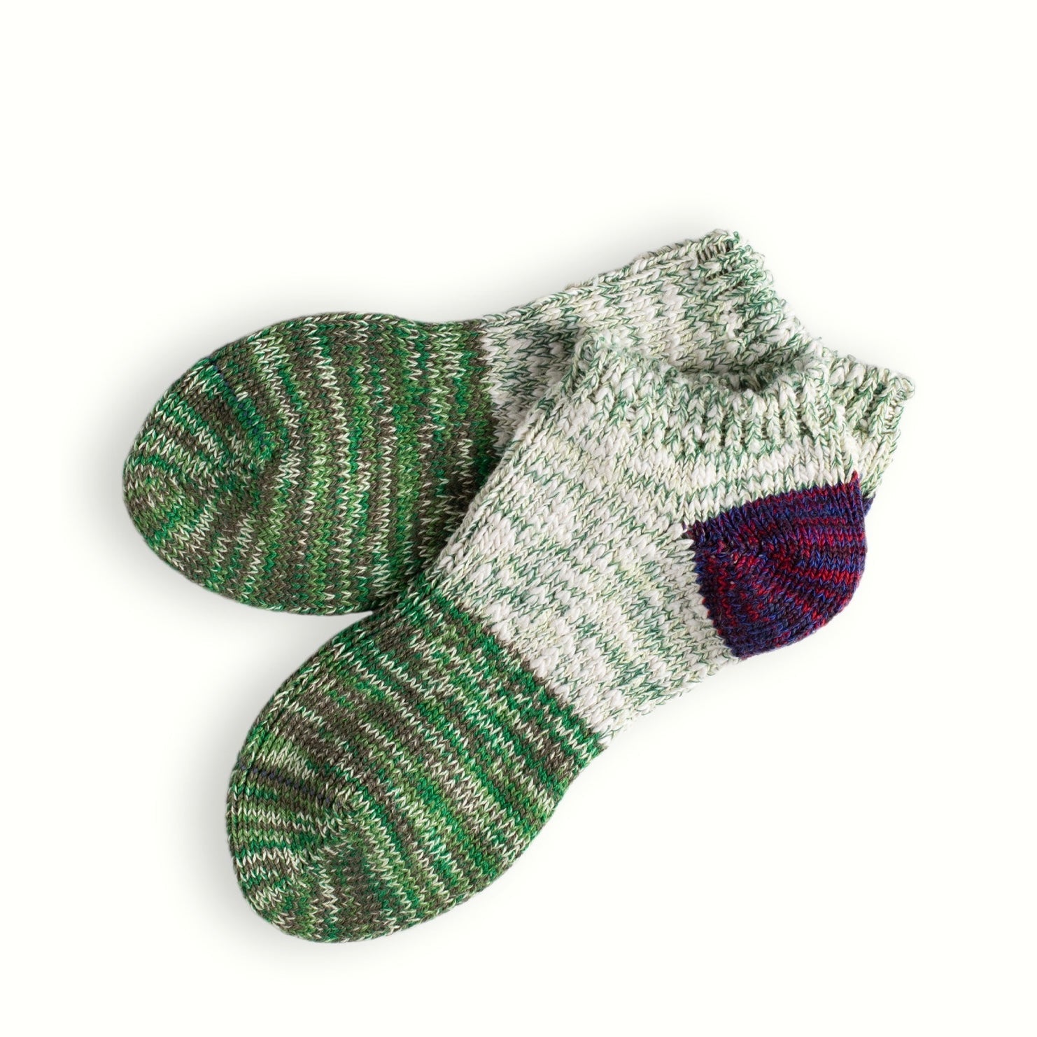 Thunders Love Socks - Charlie Collection, Purple &amp; Green Ankle - The Flower Crate