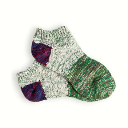 Thunders Love Socks - Charlie Collection, Purple &amp; Green Ankle - The Flower Crate