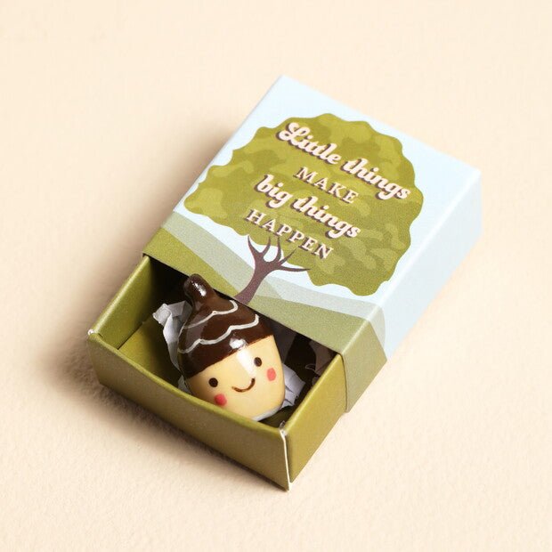 Tiny Matchbox Ceramic Acorn - The Flower Crate