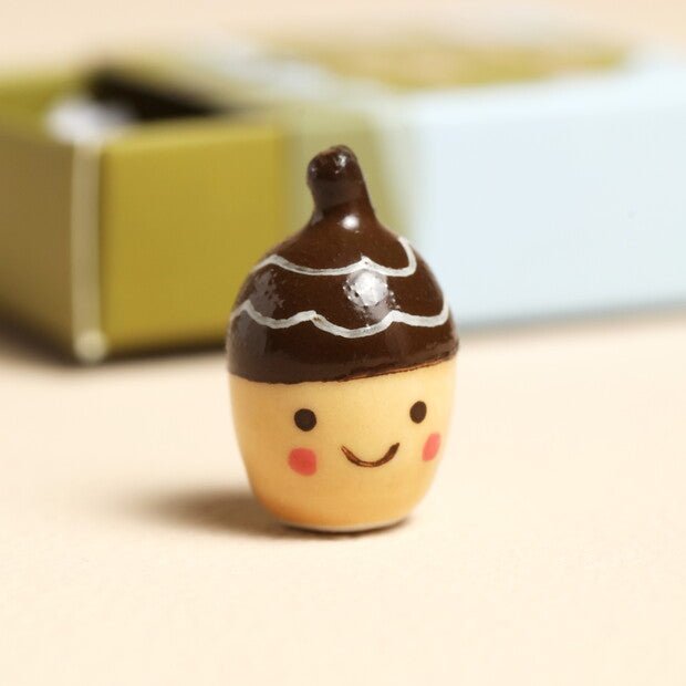 Tiny Matchbox Ceramic Acorn - The Flower Crate