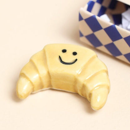 Tiny Matchbox Ceramic Croissant Token - The Flower Crate