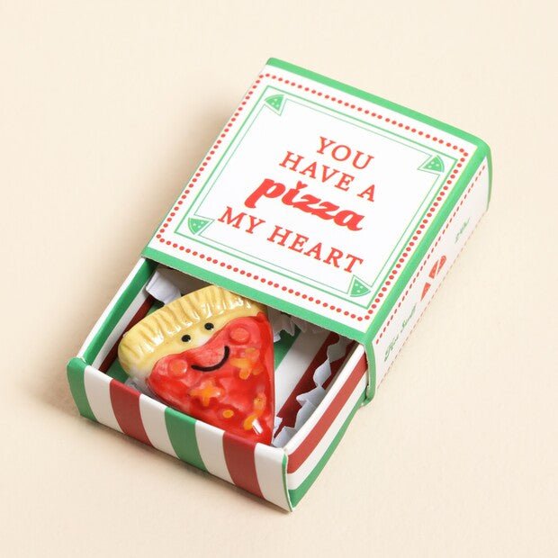 Tiny Matchbox Ceramic Pizza Token - The Flower Crate