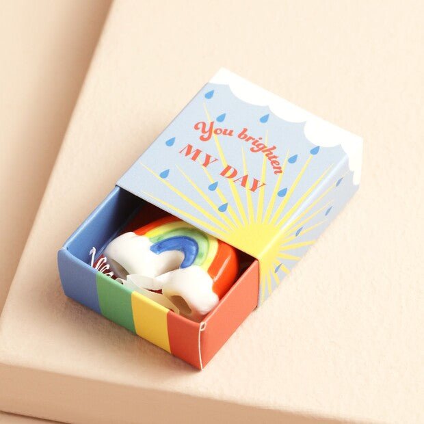Tiny Matchbox Ceramic Rainbow Token - The Flower Crate