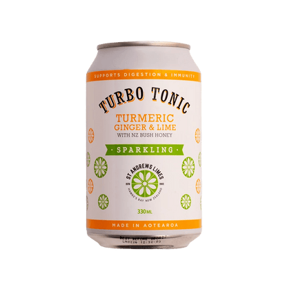 Turbo Tonic - Sparkling Turmeric, Ginger &amp; Lime - The Flower Crate