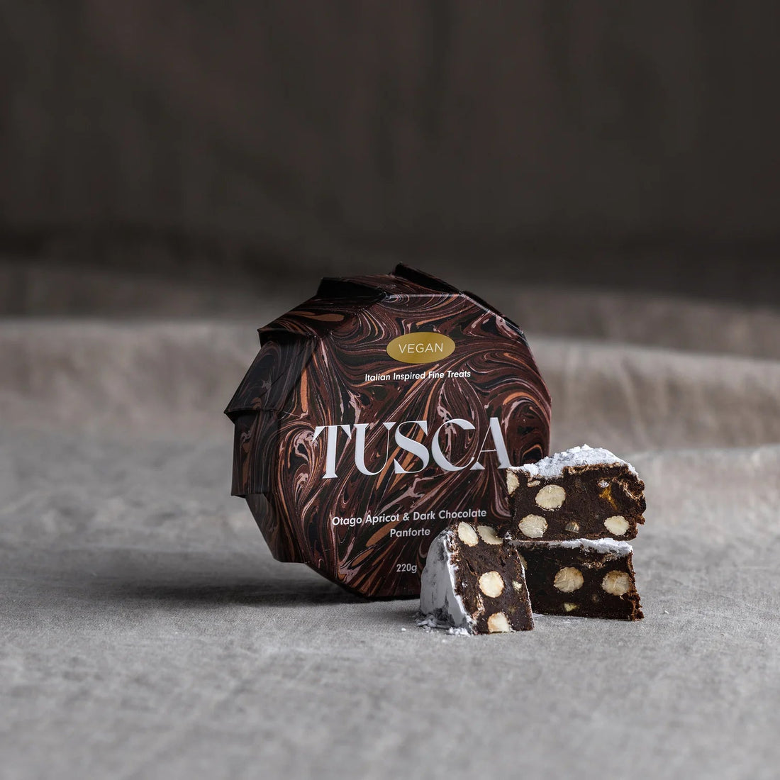 Tusca - Otago Apricot & Dark Chocolate Panforte - The Flower Crate