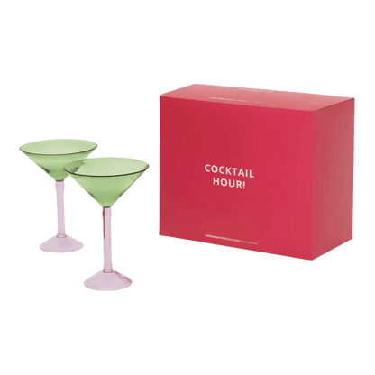 Urban Nature - Martini Cocktail Glass, Set of 2 Gift Pack - The Flower Crate