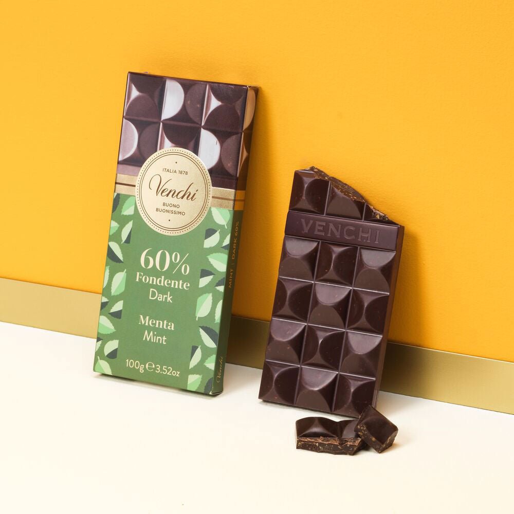 Venchi - Dark & Mint Chocolate Bar - The Flower Crate