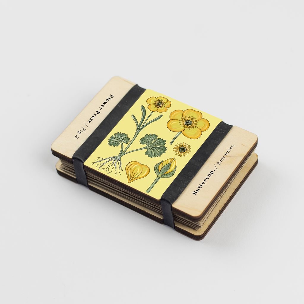 Vintage Buttercup Pocket Flower Press - The Flower Crate