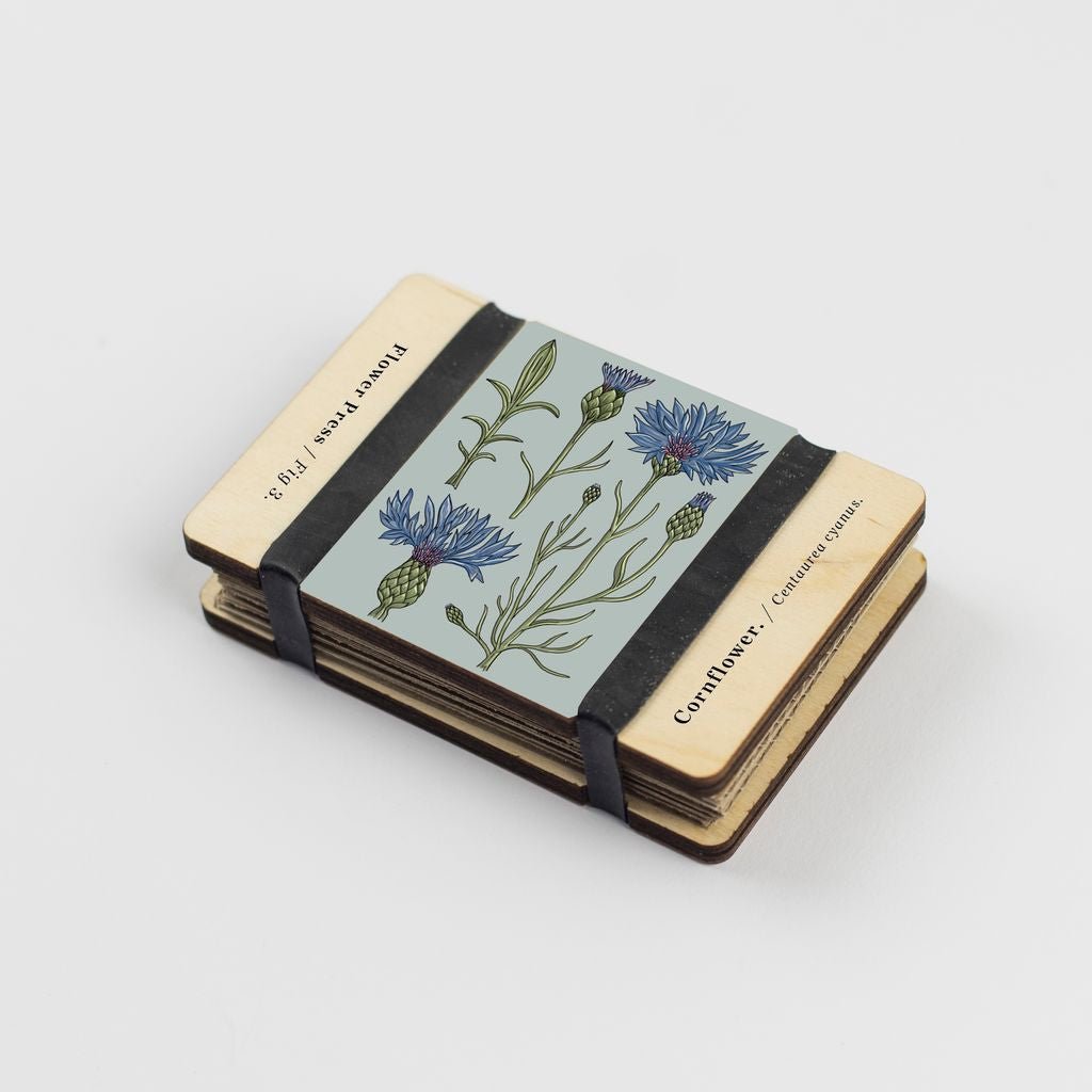 Vintage Cornflower Pocket Flower Press - The Flower Crate