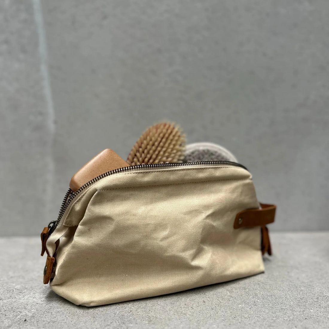 Waxed Canvas Toiletry Bag - The Flower Crate