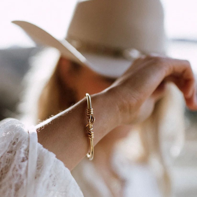 Whistle &amp; Pop - Trailblazer Elegant Eight Bracelet, Gold Plate - The Flower Crate