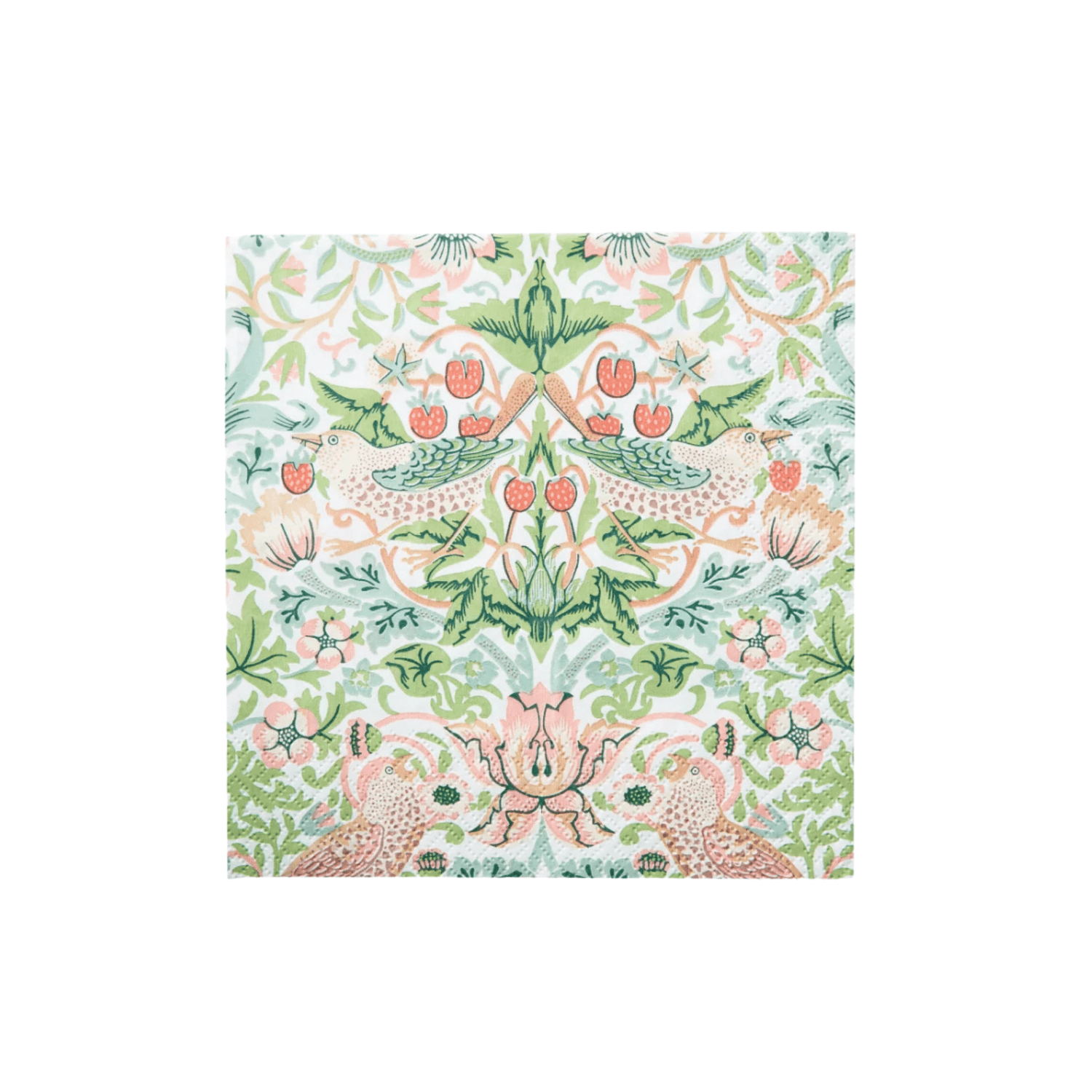 William Morris - Pastel Strawberry Thief Paper Cocktail Napkins - The Flower Crate