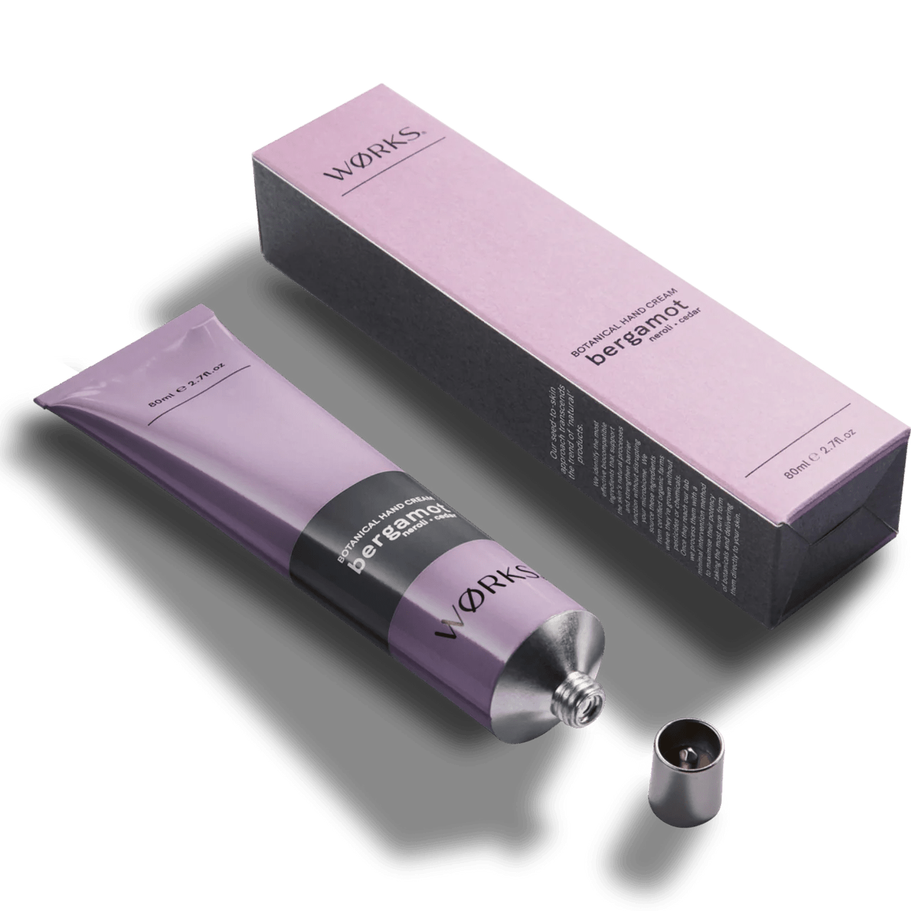 Wørks - Bergamot Hand Cream Tube 80ml - The Flower Crate