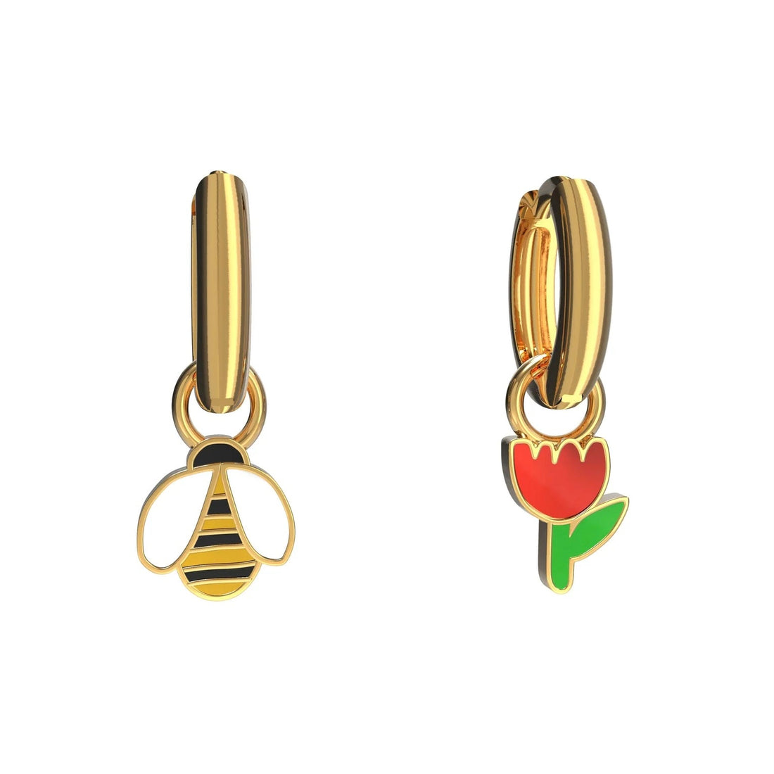 Yellow Owl Workshop - Honeybee & Flower Earrings - The Flower Crate