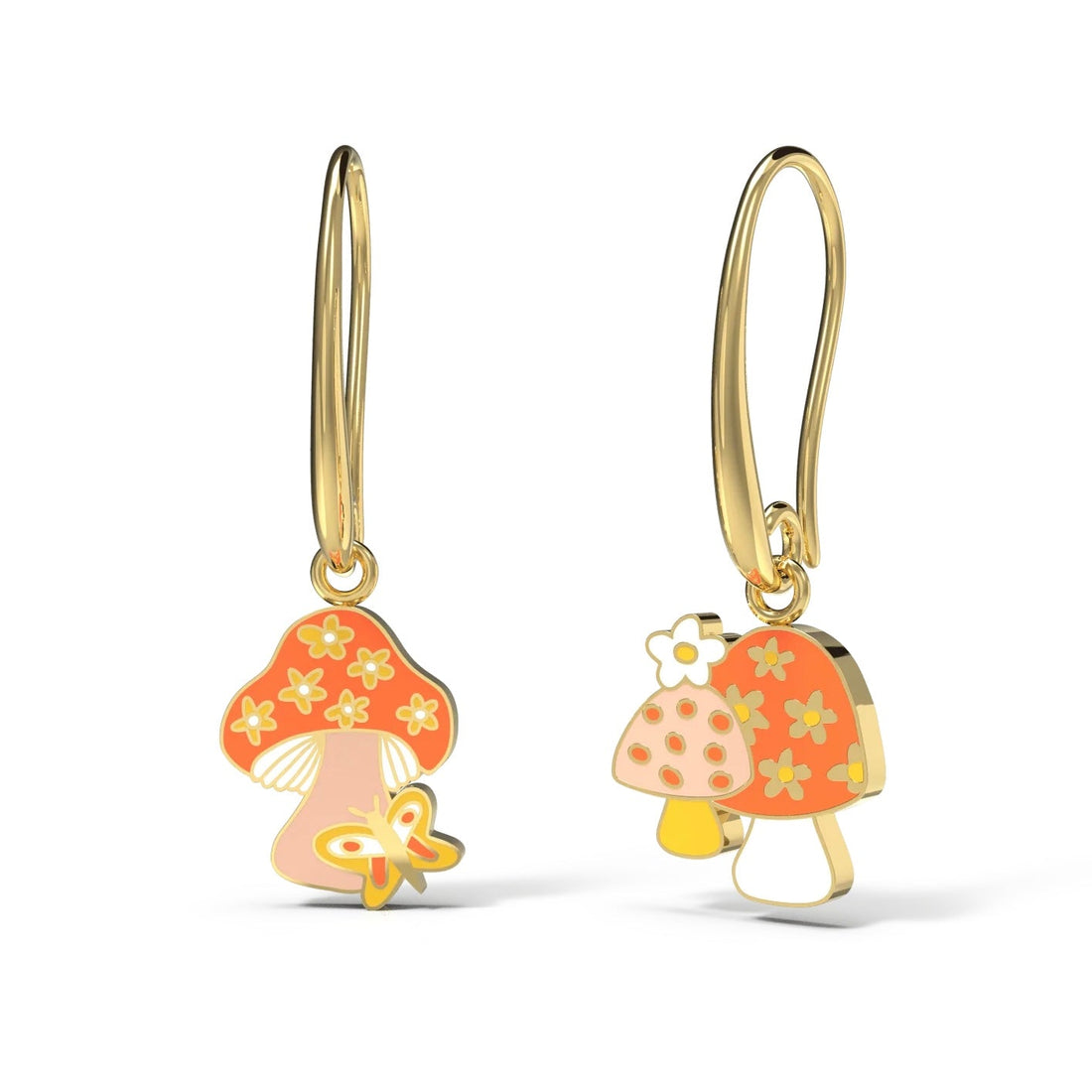 Yellow Owl Workshop - Mushroom & Butterfly Earrings - The Flower Crate