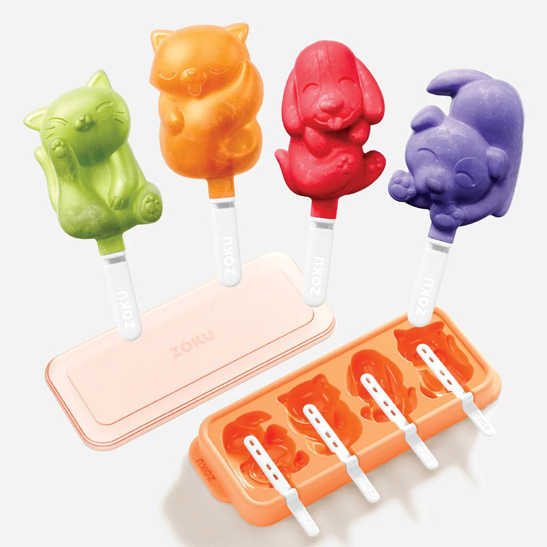 Zoku - Cat &amp; Dog Ice Pop Set - The Flower Crate
