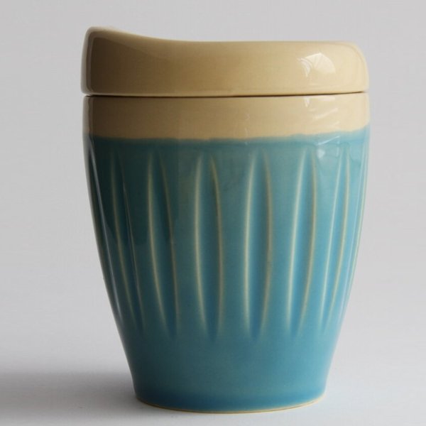 Deksel Cup - Turquoise Blue