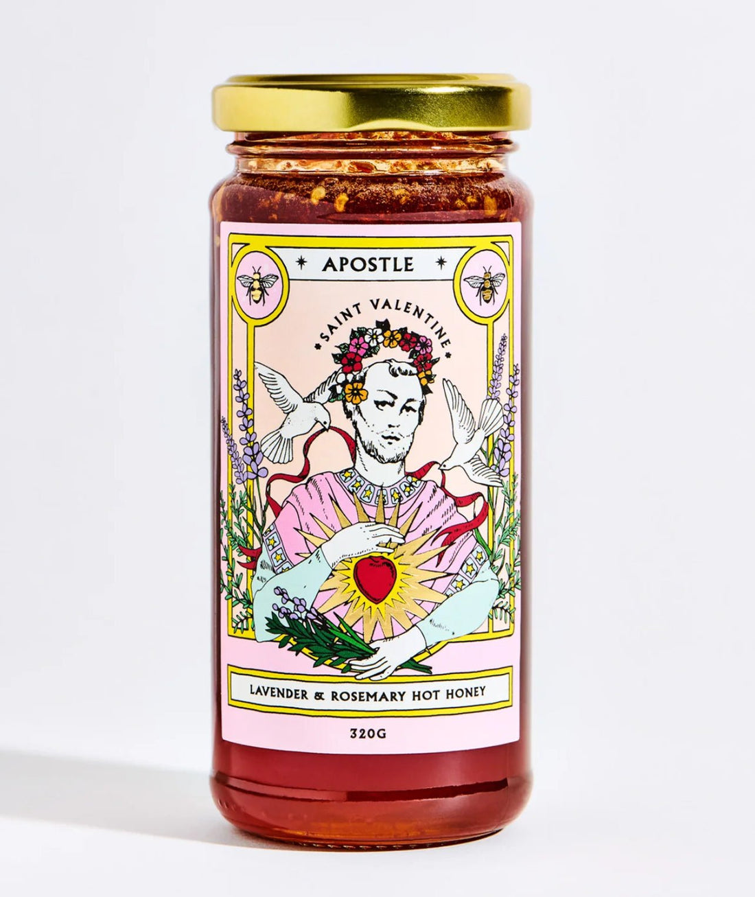 Apostle Hot Sauce - St.Valentine Lavender &amp; Rosemary Hot Honey - The Flower Crate