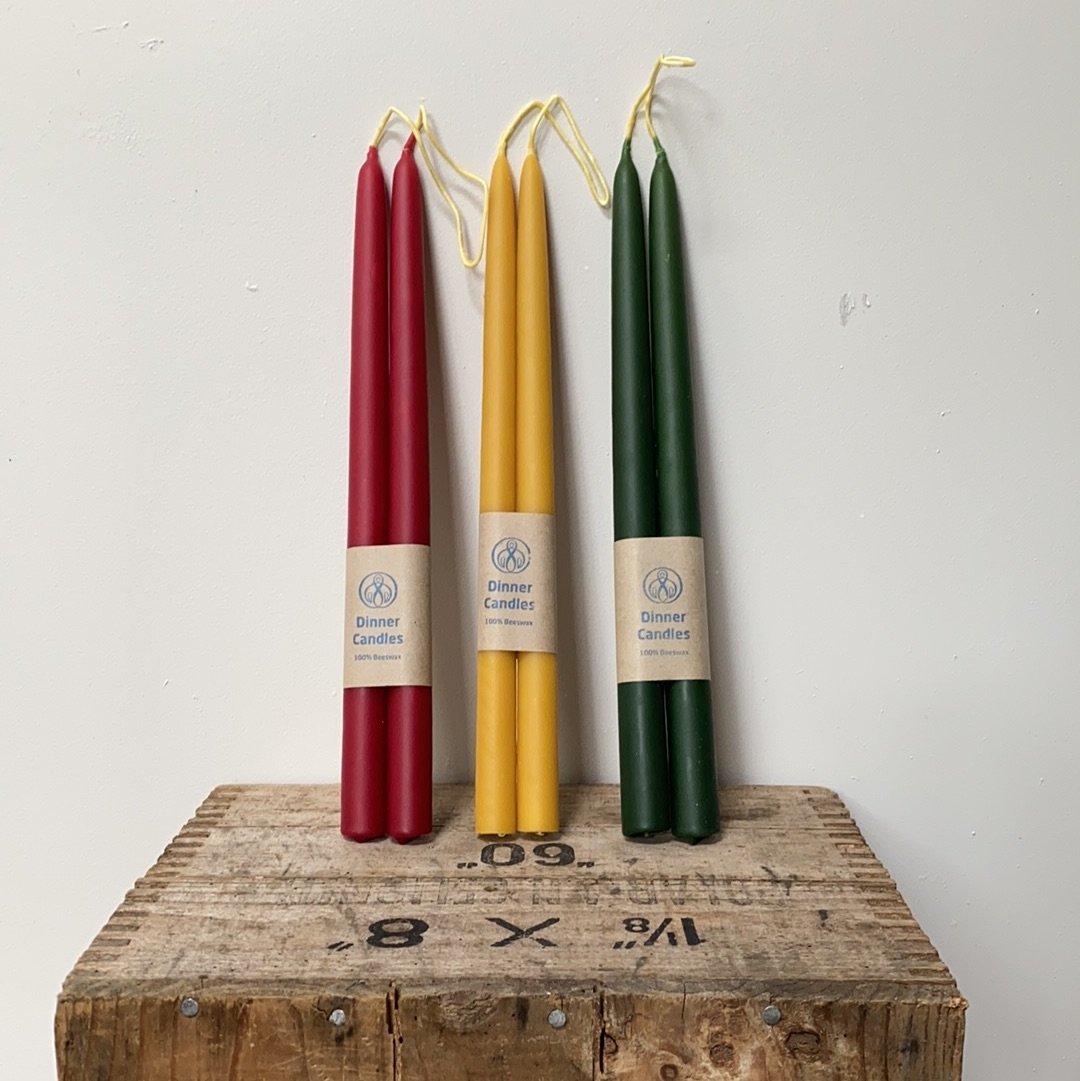Beeswax Dinner Candles - The Flower Crate