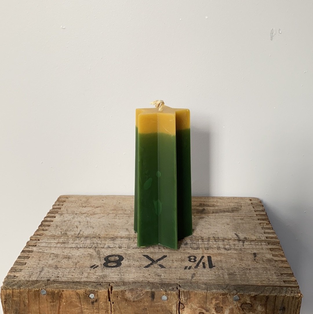 Beeswax Star Candle - The Flower Crate