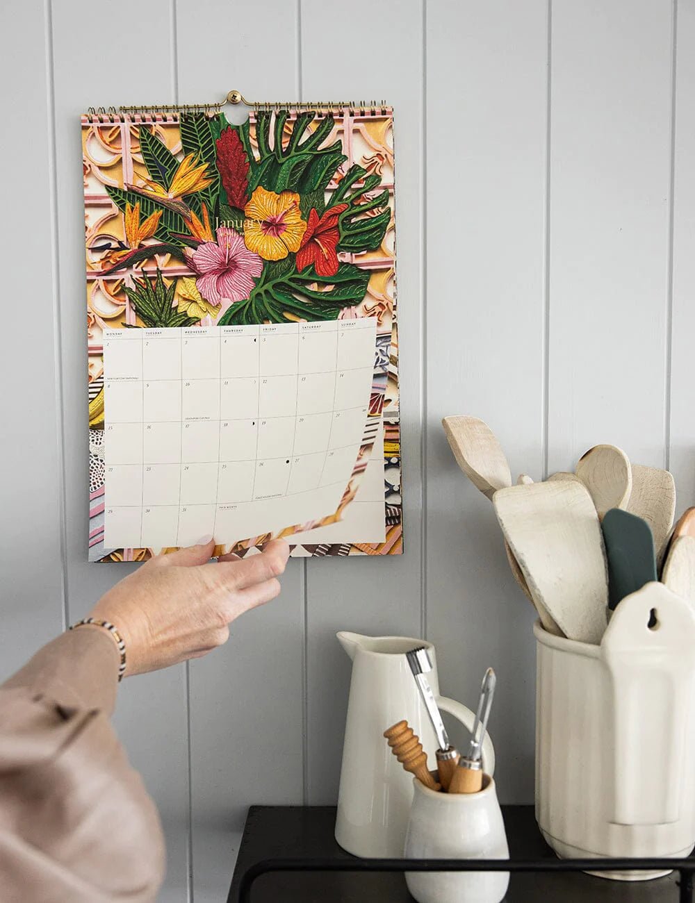 Bespoke Letterpress 2024 Monthly Wall Calendar - The Flower Crate