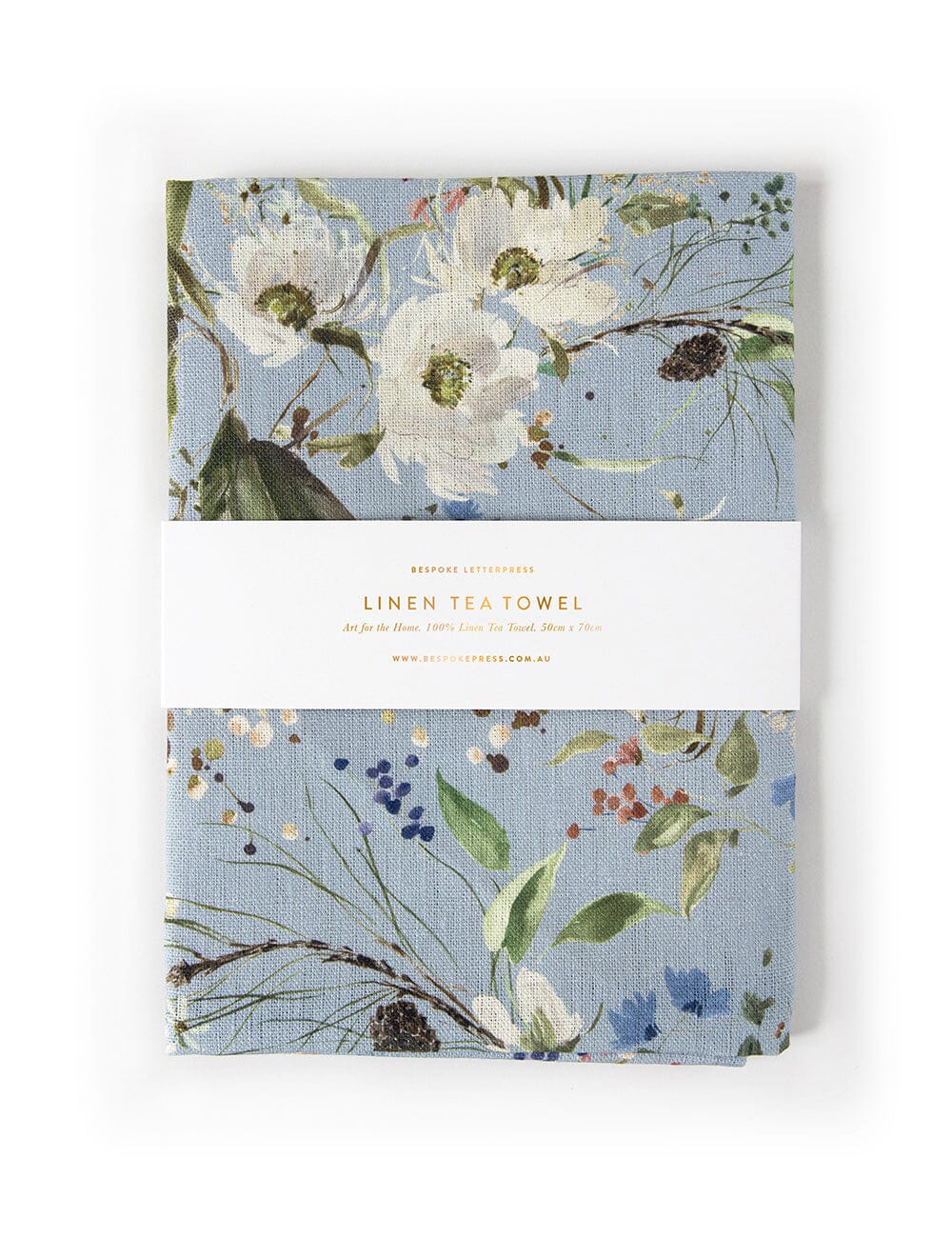 Bespoke Letterpress - English Garden Linen Tea Towel - The Flower Crate