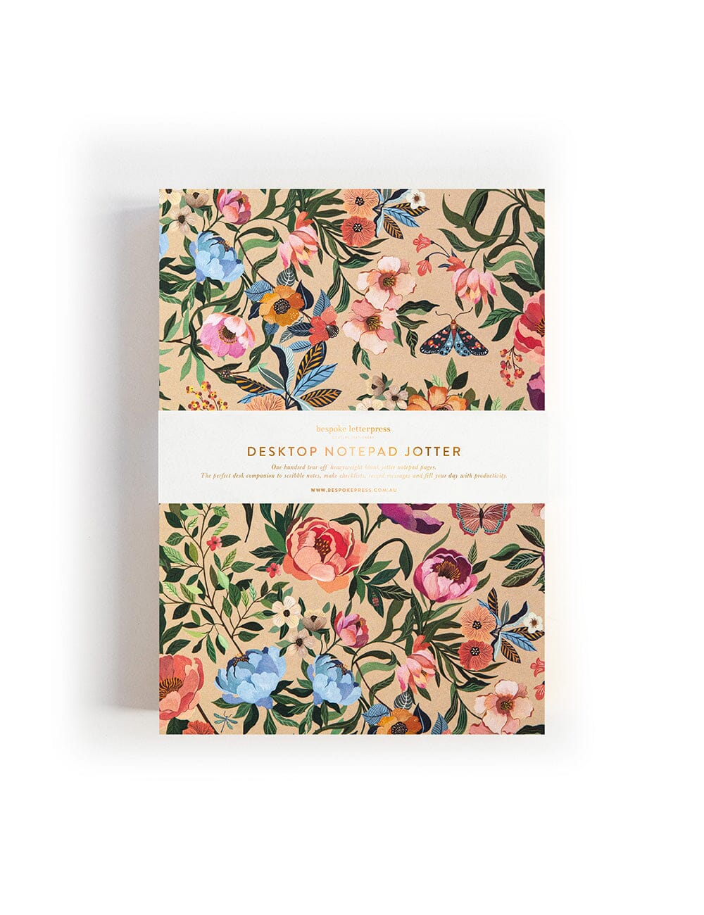Bespoke Letterpress - Flutter Garden Desk Jotter - The Flower Crate