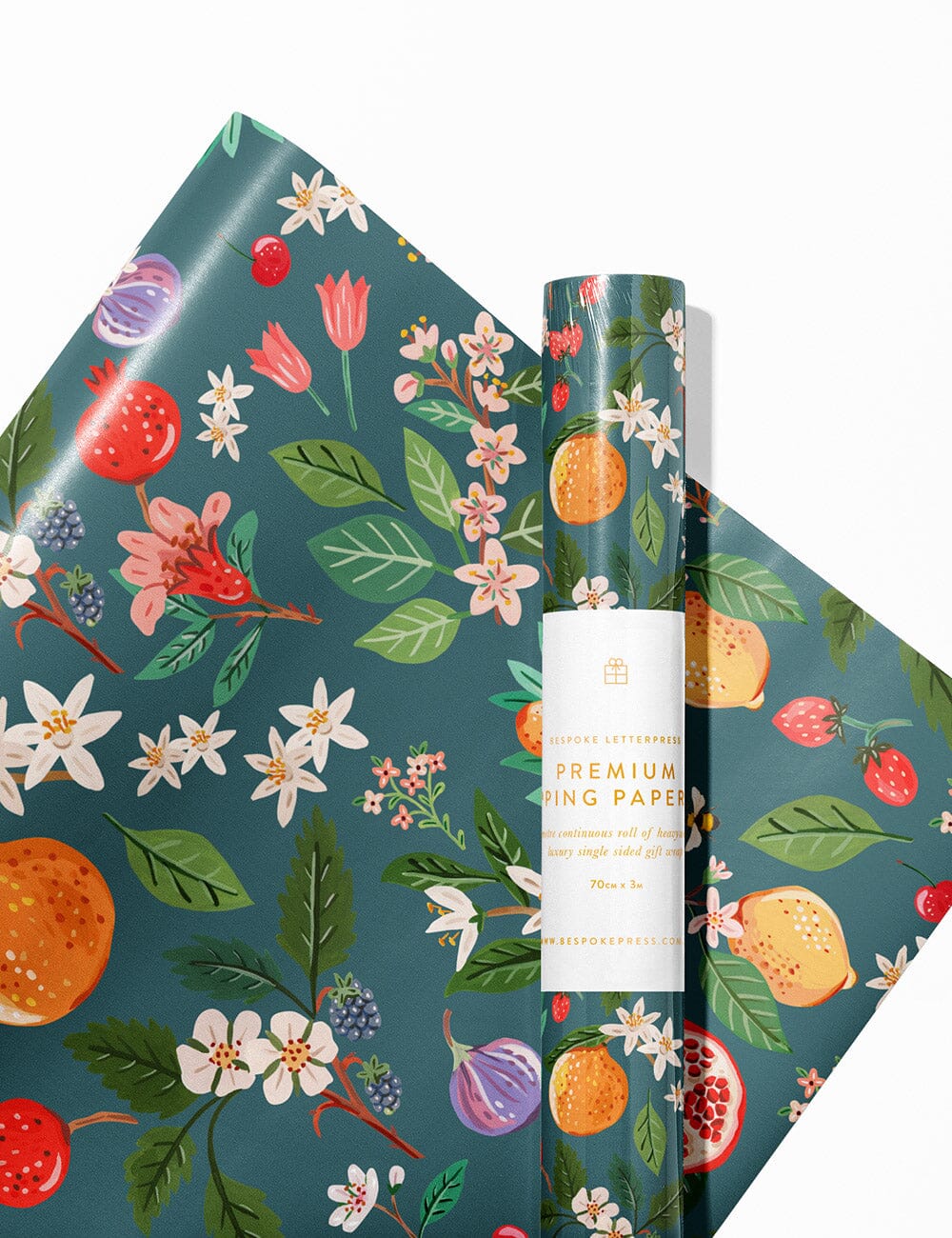 Bespoke Letterpress - Gift Wrap Roll - The Flower Crate