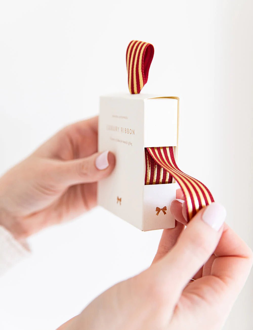Bespoke Letterpress Gold Foil Striped Ribbon - The Flower Crate