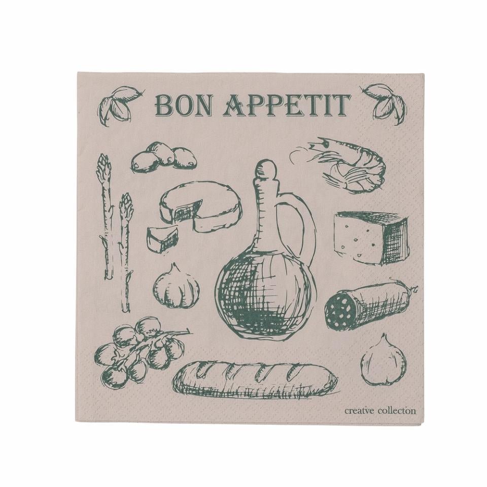 “Bon Appetit” - Paper Napkins - The Flower Crate