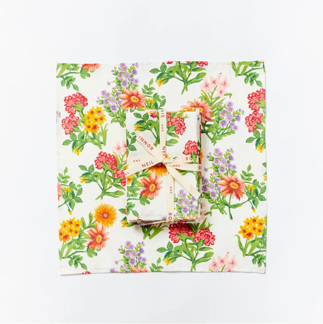 Bonnie and Neil - Mini Posy Linen Napkin - The Flower Crate