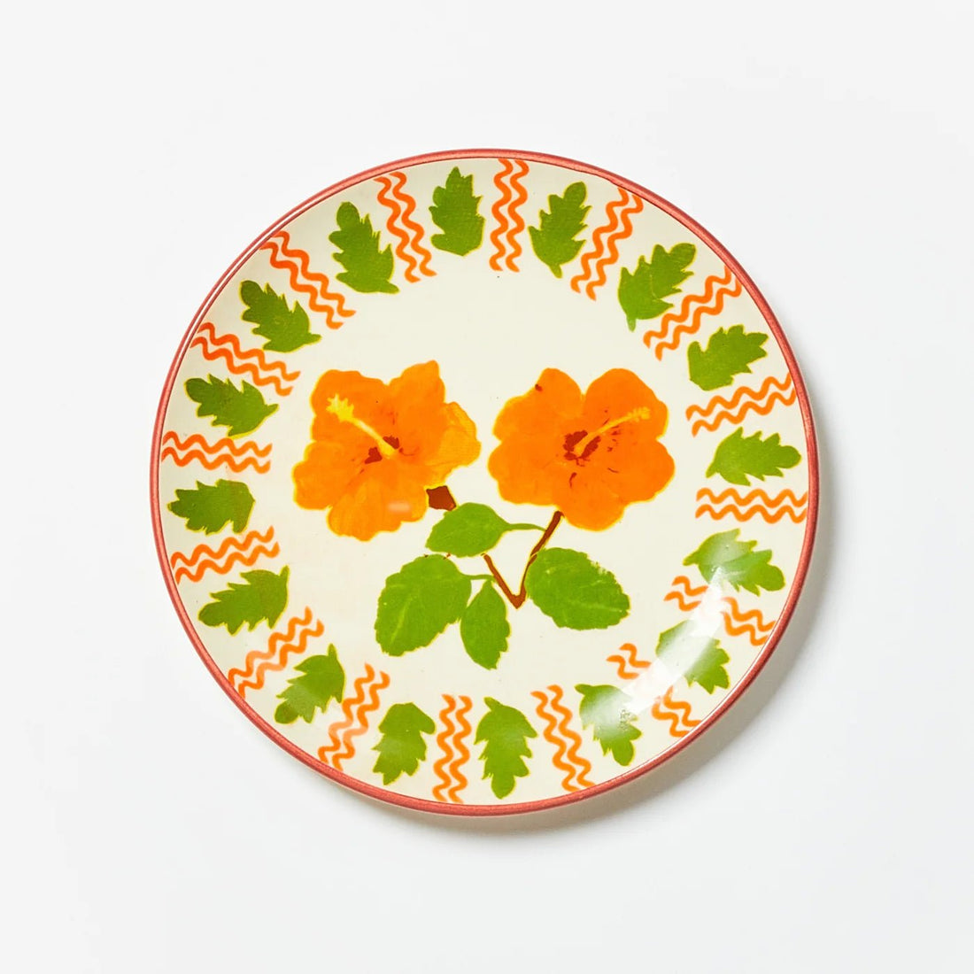 Bonnie &amp; Neil - Hibiscus Red Dinner Plate - The Flower Crate