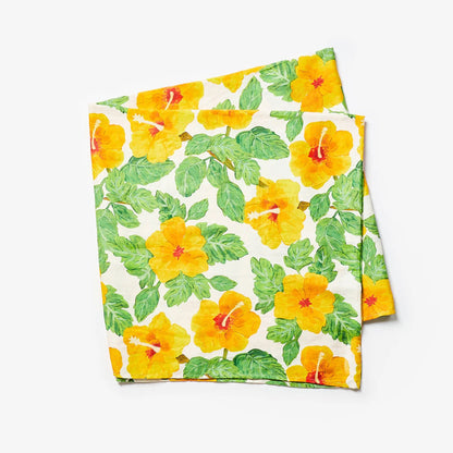 Bonnie &amp; Neil Hibiscus Yellow Tablecloth - The Flower Crate