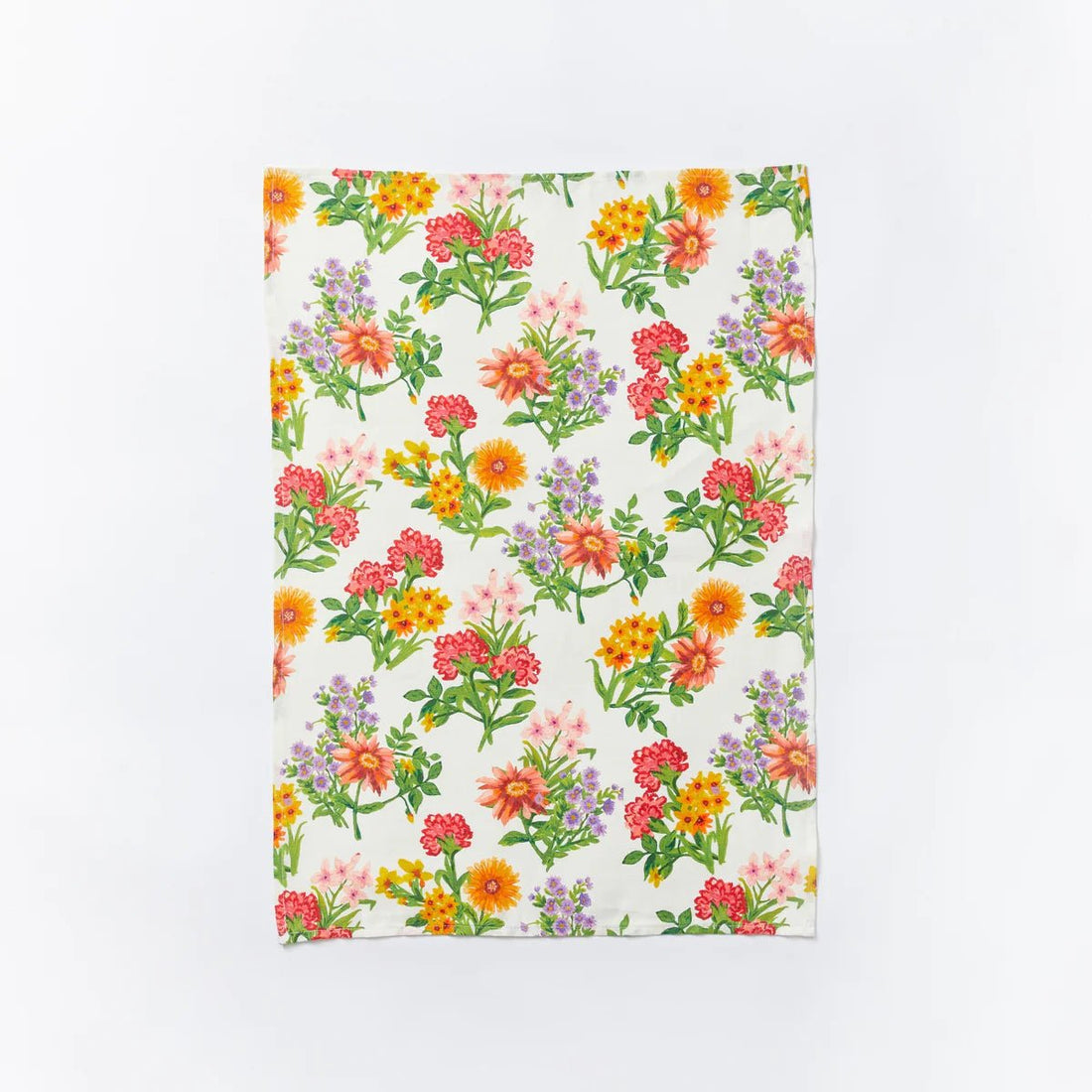 Bonnie &amp; Neil - Linen Tea Towel, Mini Posy Multi - The Flower Crate