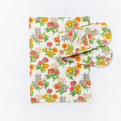 Bonnie &amp; Neil - Linen Tea Towel, Mini Posy Multi - The Flower Crate