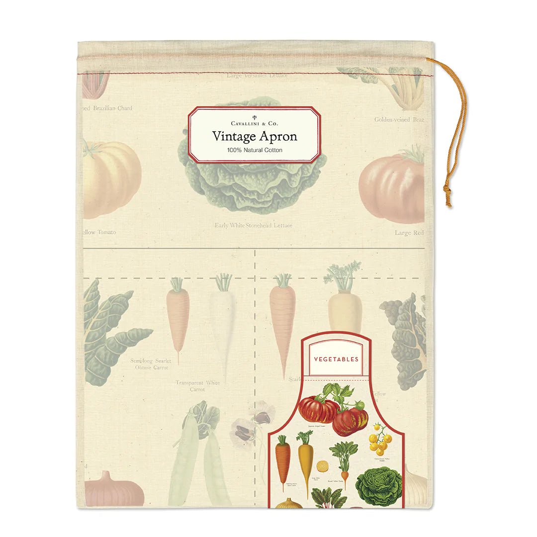 Cavallini &amp; Co, Vegetables Vintage Apron - The Flower Crate