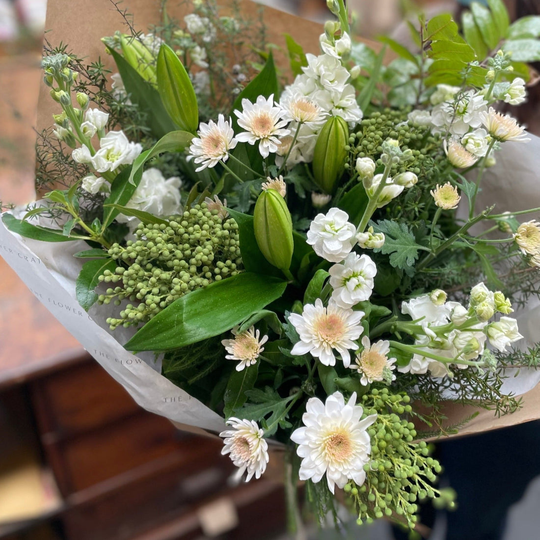 &quot;Classic White&quot; Bouquet - The Flower Crate