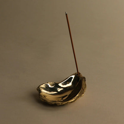 Corey Ashford - Oyster Incense Holder, Brass - The Flower Crate