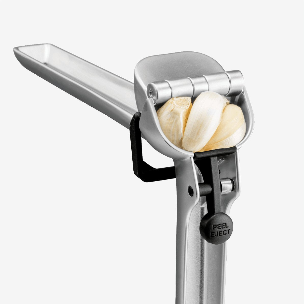 Dreamfarm Garject Garlic Press – Self-Peeling, Self-Cleaning, Scraper Tool – Black DFGA5516