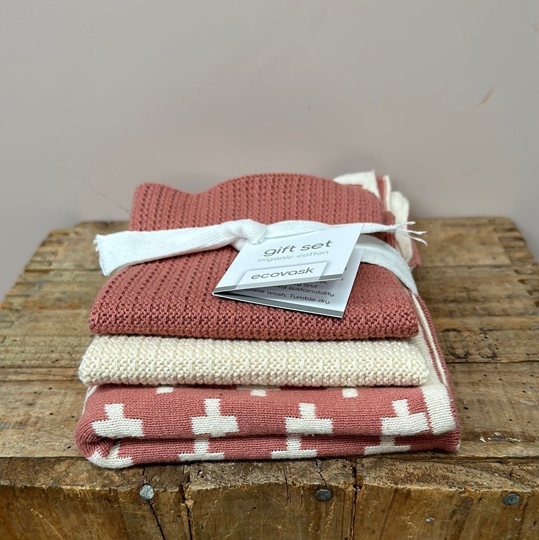 Ecovask - Organic Cotton Kitchen/Bathroom Towel Gift Set - The Flower Crate