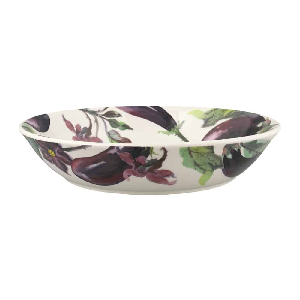 Emma Bridgewater - Aubergine &amp; Flowers Pasta Dish - The Flower Crate